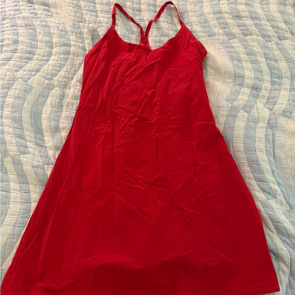 Red Outdoor Voices exercise dress